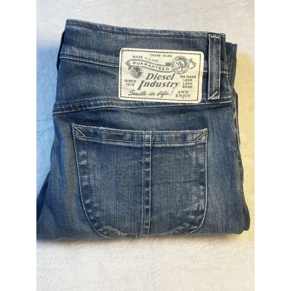 Diesel‎ Industry Jeans Zivy Ankle Zip Women's Skinny Stretch Size 26 Distressed